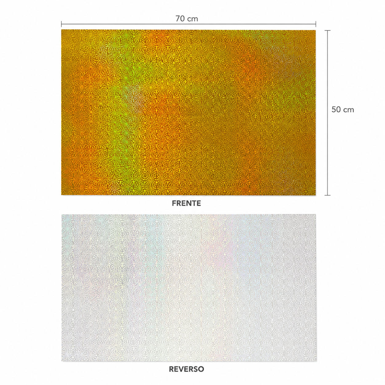 Papel Holograma Dorado (10 piezas)