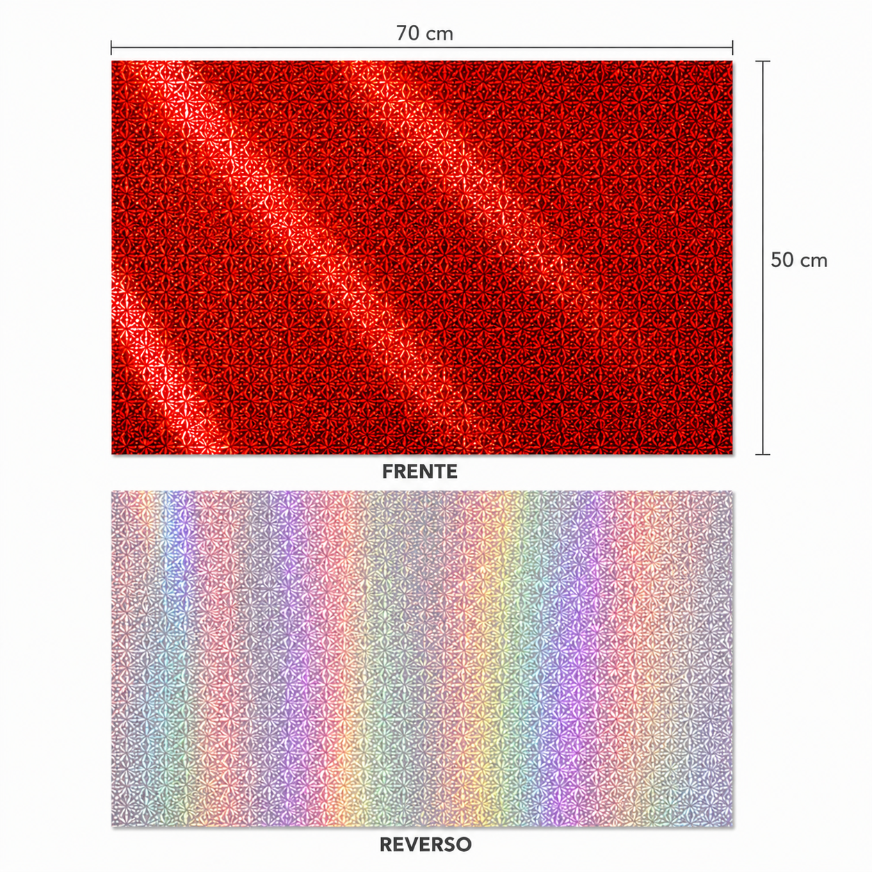 Papel Holograma Rojo (10 piezas)