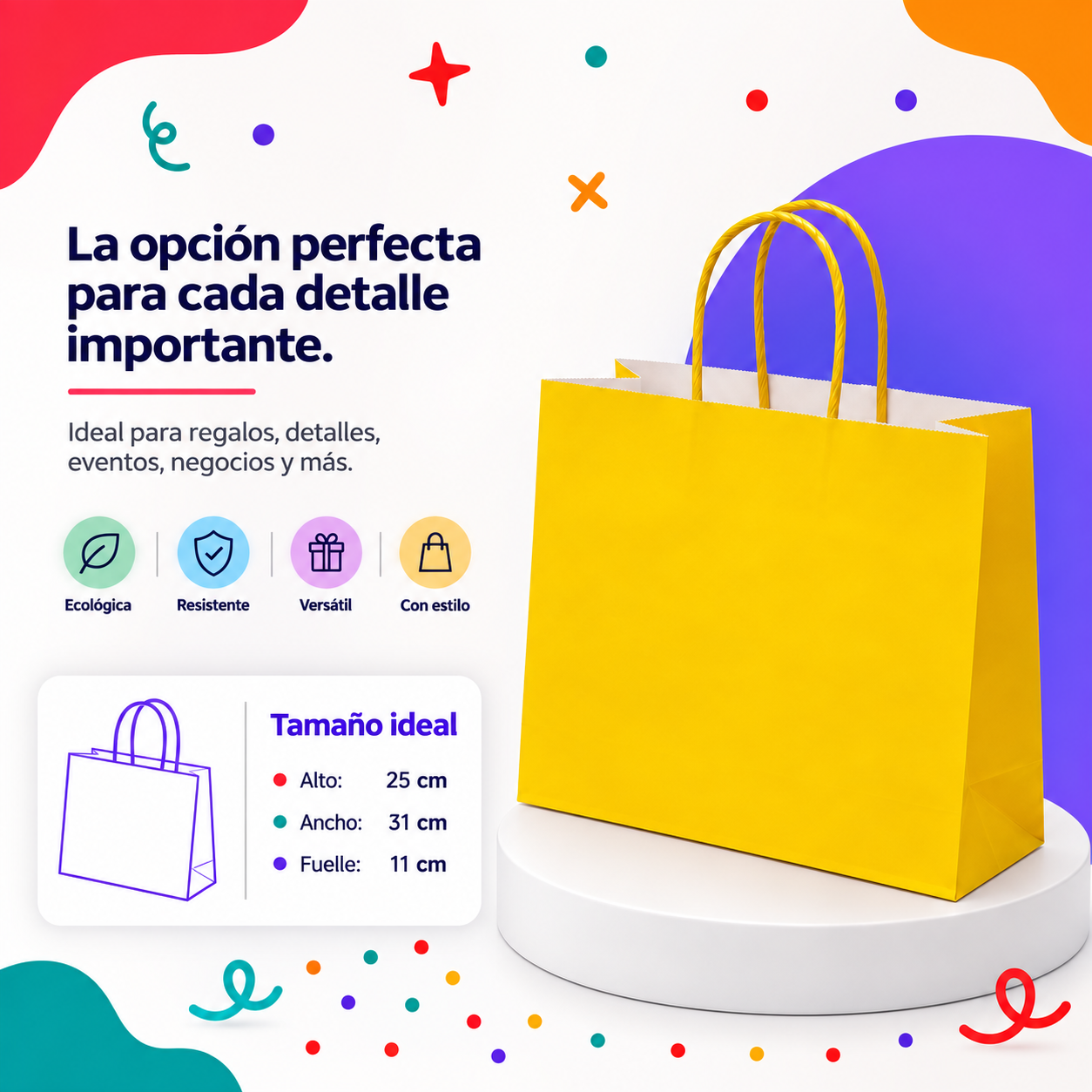 Bolsa Bond Boutique Mediana (12 piezas)