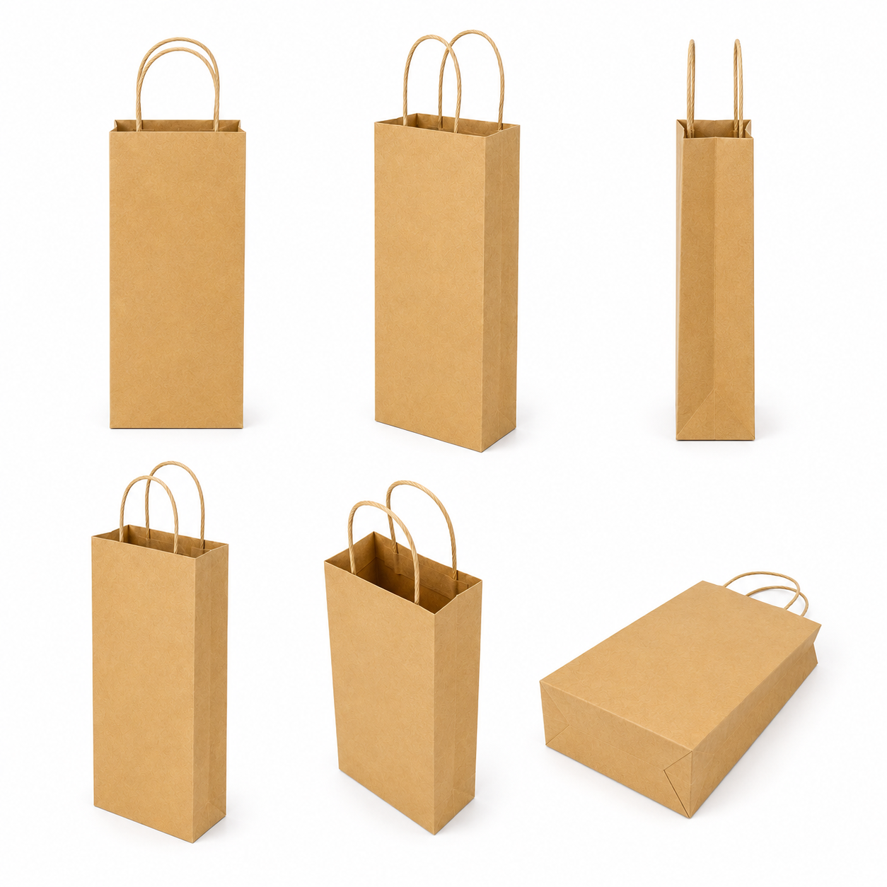 Bolsa Kraft Botellera (12 piezas)