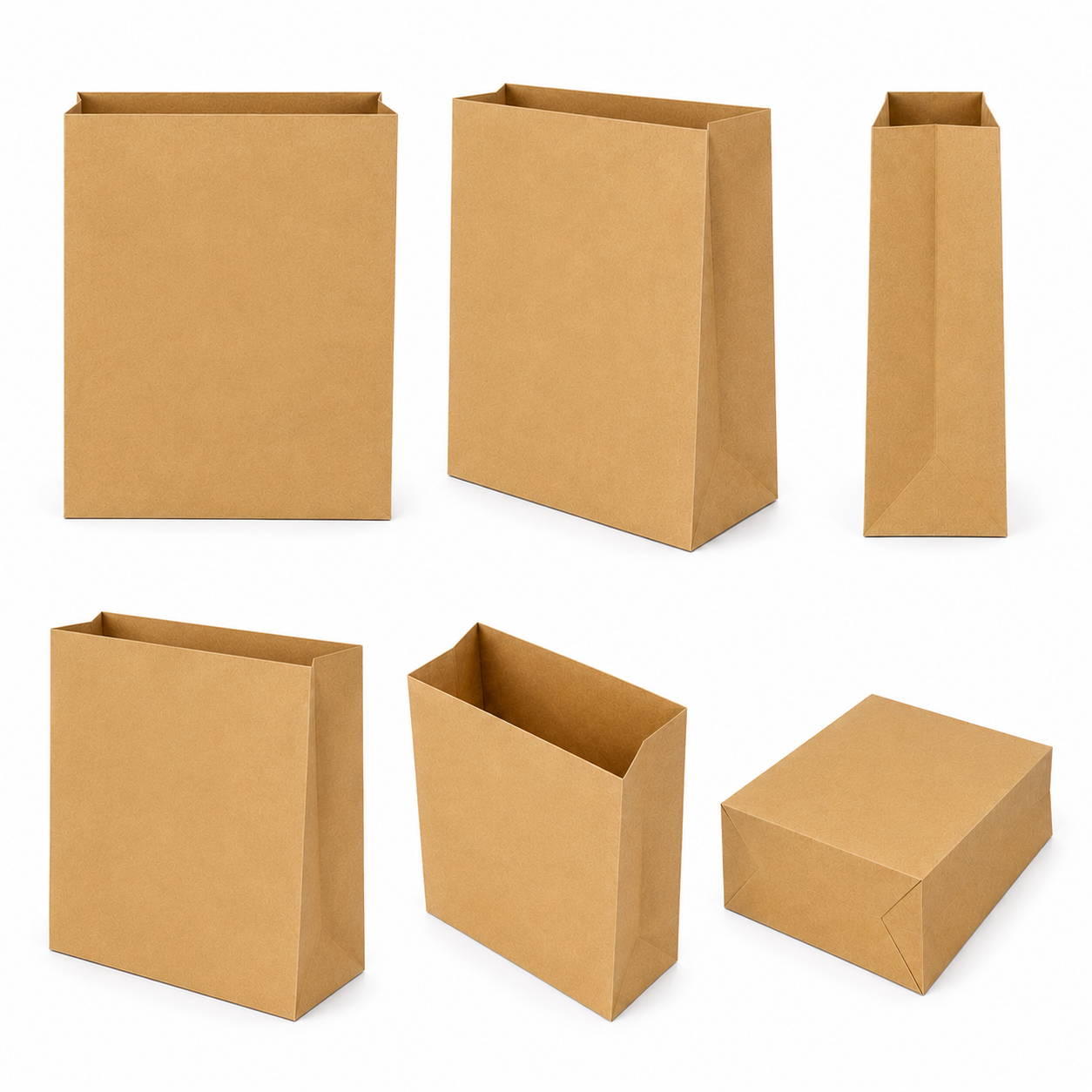 Bolsa Kraft Sin Asa Grande (12 piezas)