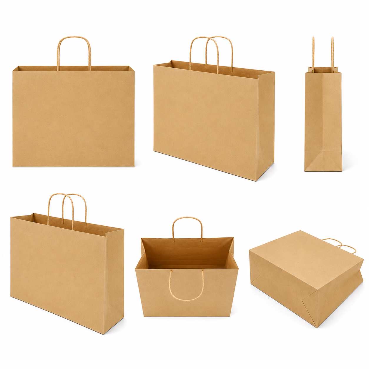 Bolsa Kraft Boutique Grande (12 piezas)