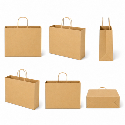 Bolsa Kraft Boutique Jumbo (12 piezas)
