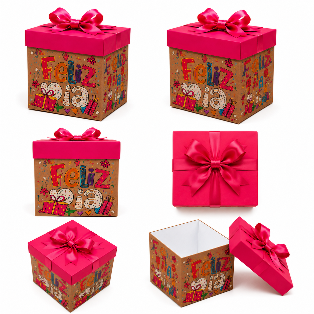 Caja Cubo Chica Armable (4 piezas)