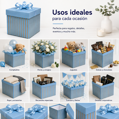 Caja Cubo Grande Armable (4 piezas)
