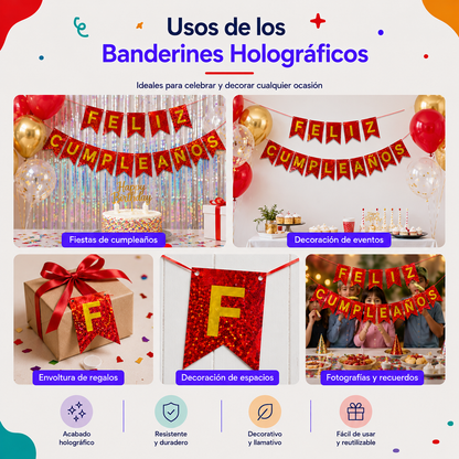 Banderines Feliz Cumpleaños (1 Pieza)