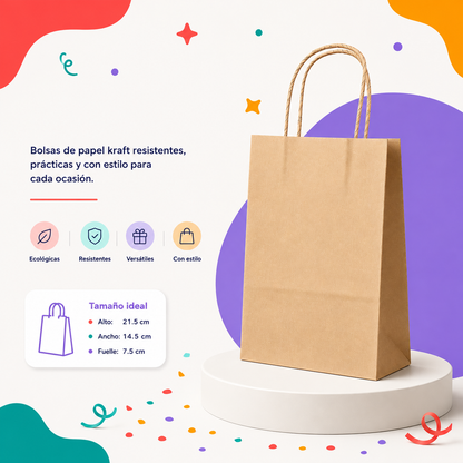 Bolsa Kraft Chica (12 piezas)