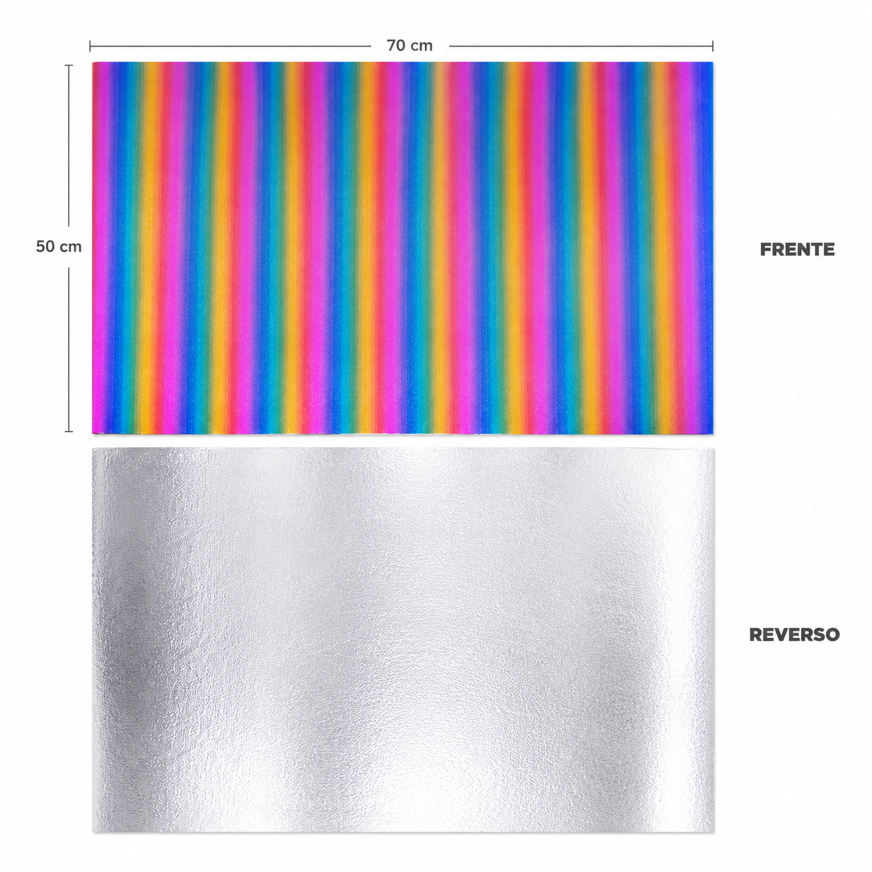 Papel Diamantado Arcoíris (10 piezas)