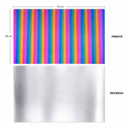 Papel Diamantado Arcoíris (10 piezas)