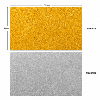 Papel Diamantado Dorado (10 piezas)