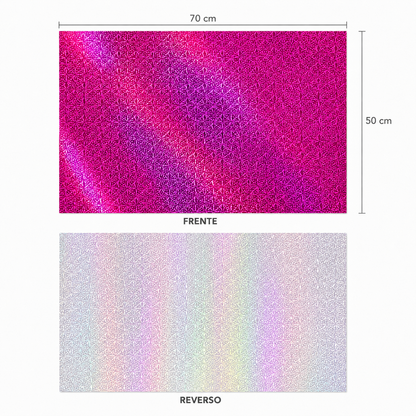 Papel Holograma Fucsia (10 piezas)