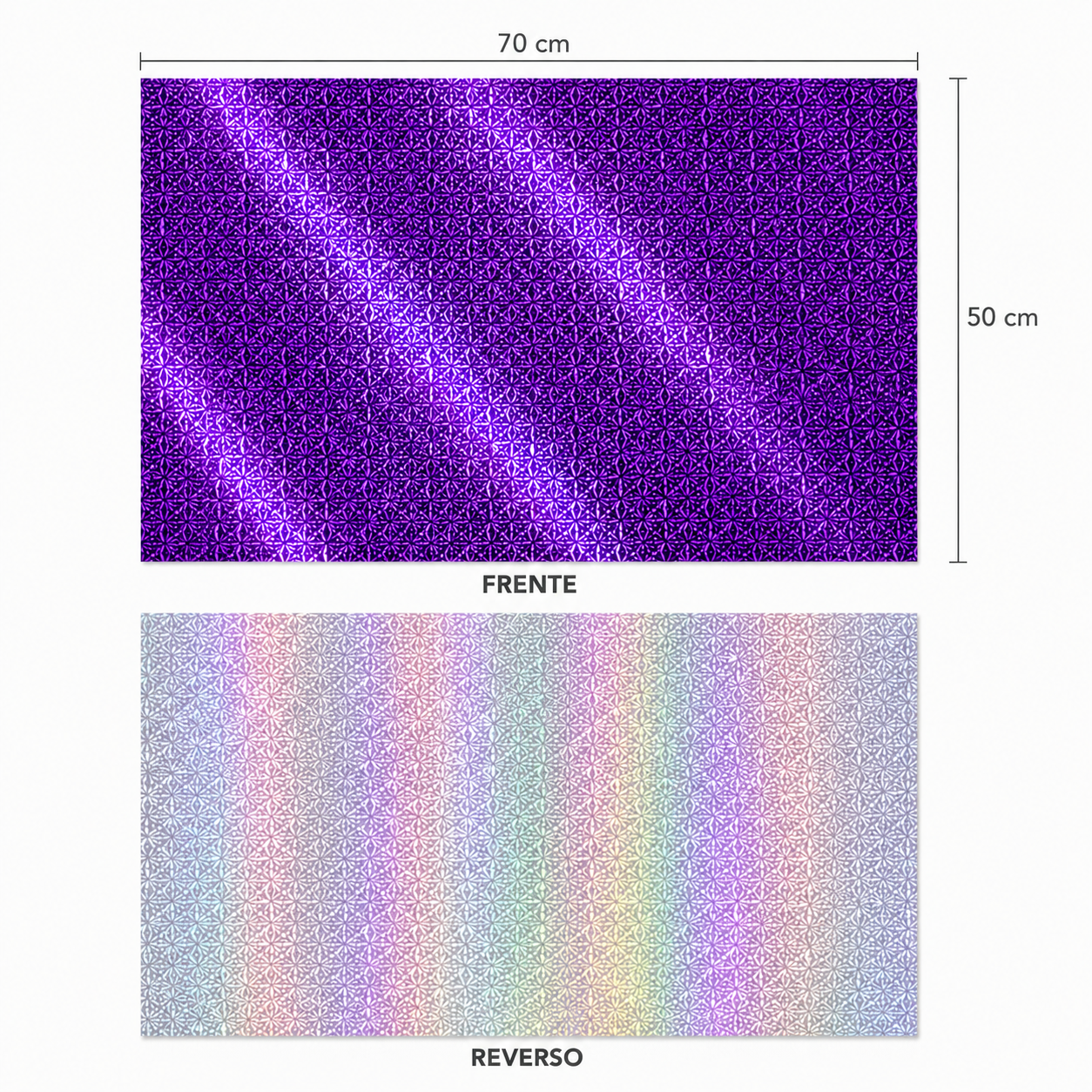 Papel Holograma Morado (10 piezas)
