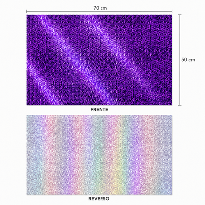 Papel Holograma Morado (10 piezas)