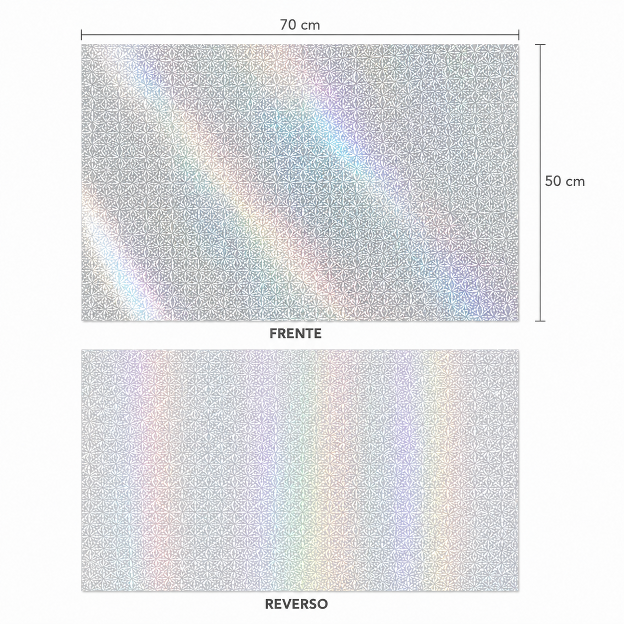 Papel Holograma Plateado (10 piezas)