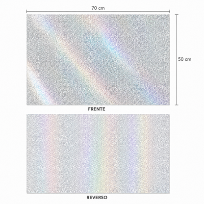 Papel Holograma Plateado (10 piezas)