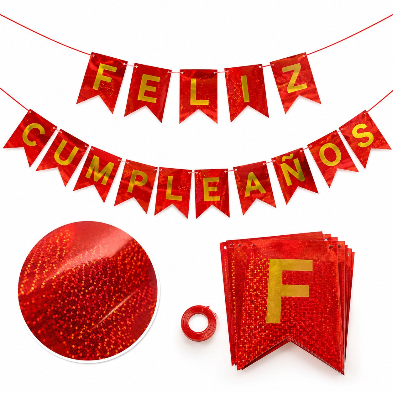 Banderines Feliz Cumpleaños (1 Pieza)