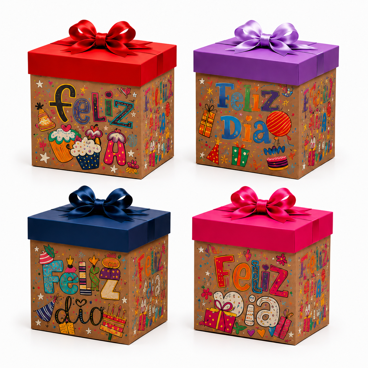 Caja Cubo Chica Armable (4 piezas)