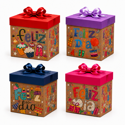 Caja Cubo Chica Armable (4 piezas)